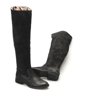 Born Black Cricket Suede Tall Fashion Boots Size 6